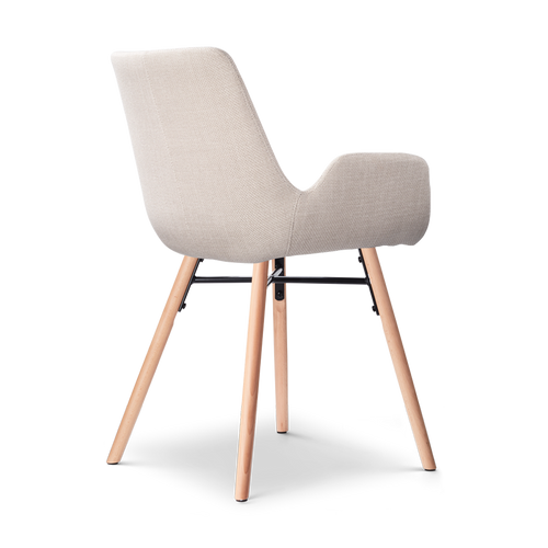 Nolon Nena-Eef Eetkamerstoelen Set van 2 - Beige - Naturel Hout - vtwonen shop