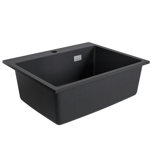 LOMAZOO spoelbak Thiago - opbouw - graniet - zwart - 55 x 45 cm