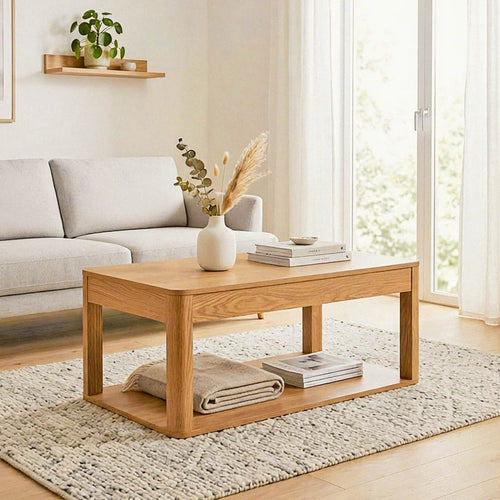 Calicosy - Salontafel CELIA - licht hout 90x50x40 cm