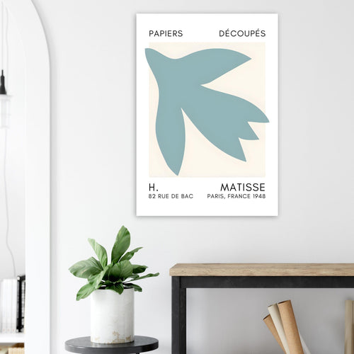 Artfulprints  Matisse – Shapes in the air turquoise   poster A4 21x29.7 cm - vtwonen shop