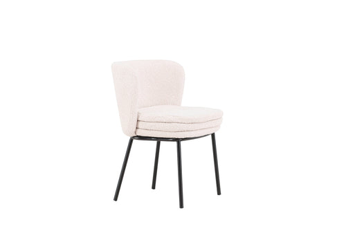 Rebellenclub Eetkamerstoel Bala - Set van 2 - Wit Bouclé