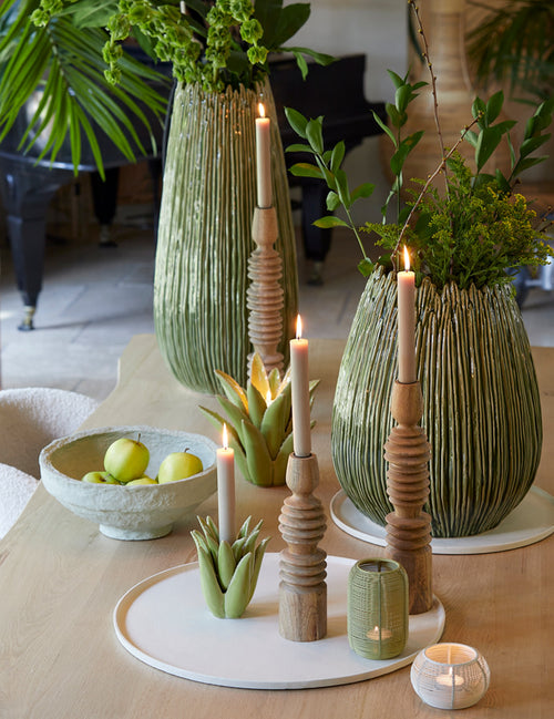 Light & Living decoratie schaal Maes - wit - 30x30x1.5 cm