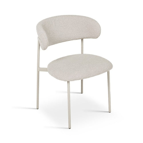 Furnhouse eetkamerstoel Diana - Beige - Stof (Bouclé) - Set van 4