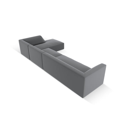 Cosmopolitan Design - Modulaire hoekbank rechts Siena 5-zits, imitatieleer donkergrijs - 180x366x69cm