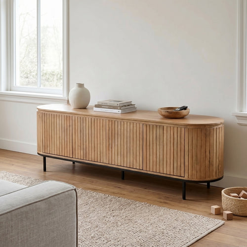 Giga Meubel Tv-Meubel Tora - Naturel - Mangohout - 200cm