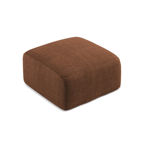 LaMiaSofa Poef Savona - textuurstof - terracotta - 65x65x40