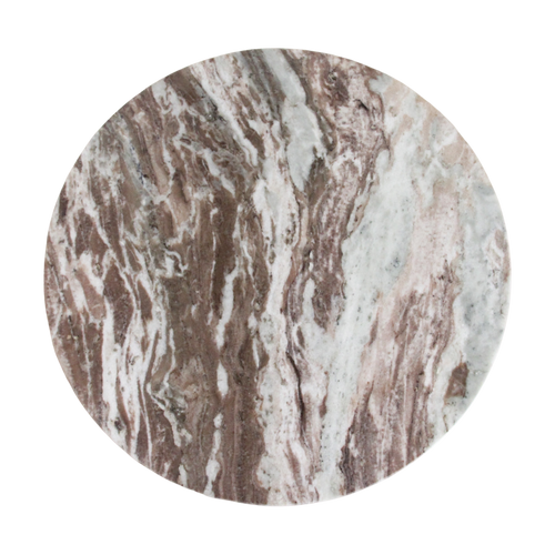 Marmeren bijzettafel rond - fantasy bruin - 50x50x50 cm