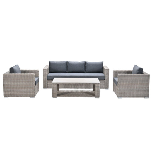 Garden Impressions loungeset Tennessee 4-delig vintage willow - texfiber