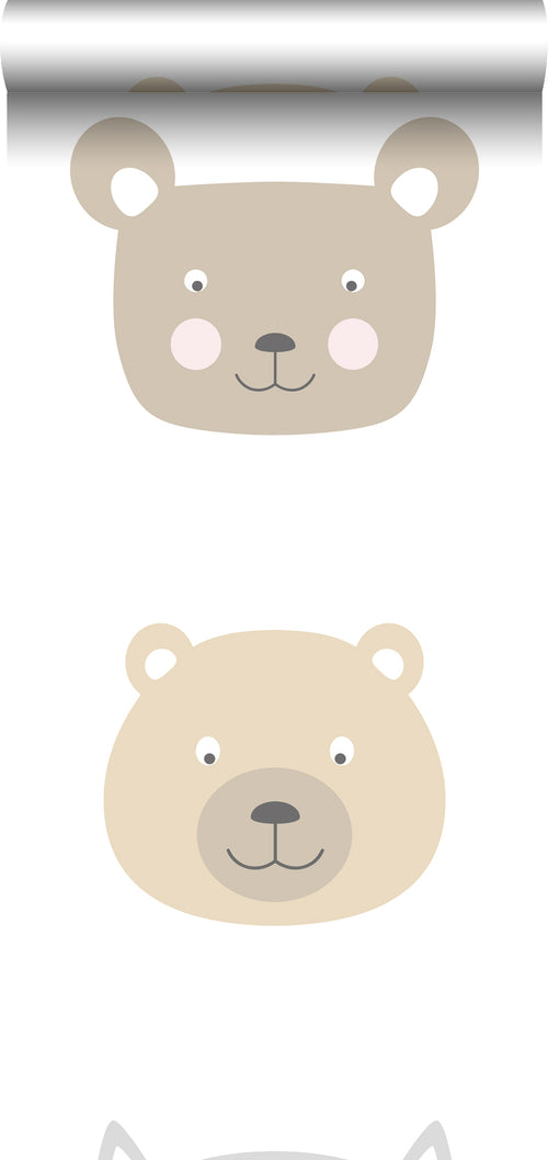 ESTAhome XXL behang dierenkoppen beige, bruin en grijs - 50 x 837 cm - 158932 - vtwonen shop