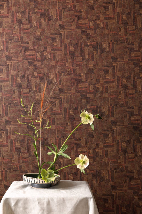 Masureel behang geometrische vormen bruin - 53 cm x 10.05 m - 630660 - vtwonen shop