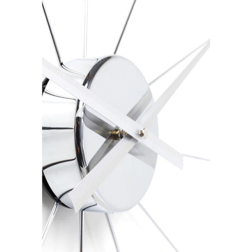 Kare Design Wandklok Umbrella chroom en zwart