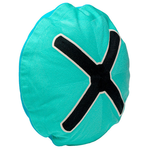 Kare Design Kussen Icon kruis turkoois en zwart