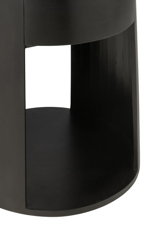 J-Line bijzettafel Drawn - hout/mdf - zwart
