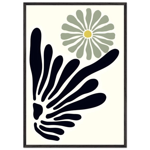 Artfulprints Poster met Lijst Matisse – Floral symphony   - 70x100 cm - Zwart