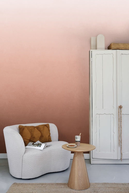 ESTAhome fotobehang kamerhoog dip dye kleurverloop terracotta - 200 x 279 cm - 159438 - vtwonen shop