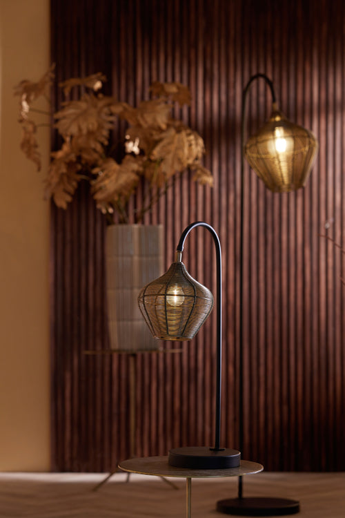 Light & Living tafellamp ALVARO - 27x20x61cm - brons