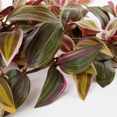 Mica Decorations Tradescantia Kunst Hangplant - L15 x B20 x H54 cm - Bordeaux