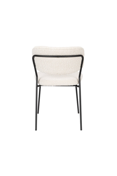 Housecraft Living Jolien Eetkamerstoelen Zwart/Bouclé - Set van 2 - vtwonen shop