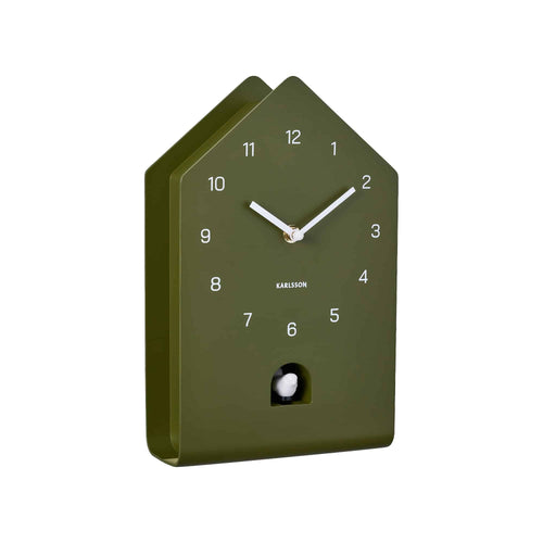 Karlsson wandklok Fino Cuckoo - groen - 9.3x17.2x28.5cm
