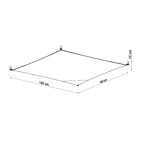 Sollux Lighting Plafondlamp LUNA 4 wit - 140x140x15cm