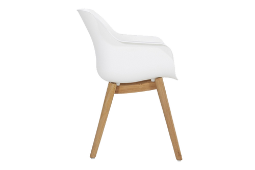 Hartman Tuinstoel Sophie - Wit/Naturel - Set Van 2