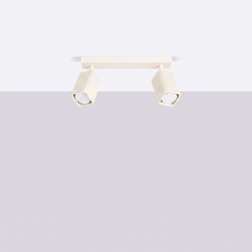 Sollux Lighting Plafondlamp RAYO 2 beige - 30x6x16,5cm