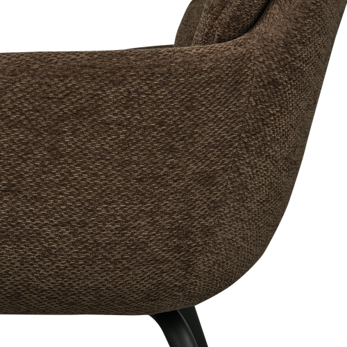 WOOOD eetkamerstoelen Runa - Polyester - Warm Bruin - Set van 6 - vtwonen shop