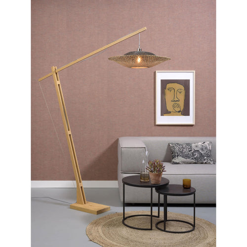 GOOD&MOJO vloerlamp Kalimantan - bruin - Ø60cm - vtwonen shop