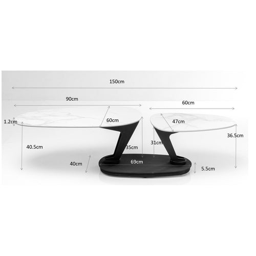 Kare Design Salontafel Franklin Zwart - vtwonen shop