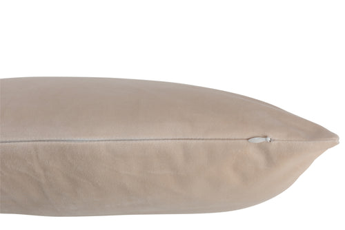 J-Line kussen Vierkant - fluweel - creme - vtwonen shop