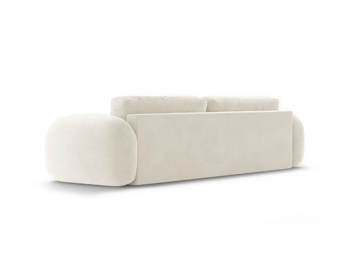 Cosmopolitan Design Slaapbank met opbergdoos Tonale 3-zits, flueel ivoor - 105x262x88cm