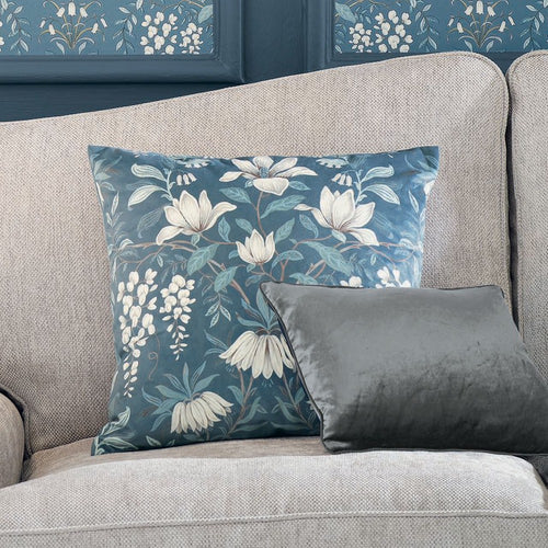 Laura Ashley Sierkussen met ritssluiting Parterre Printed Seaspray 50x50cm - vtwonen shop