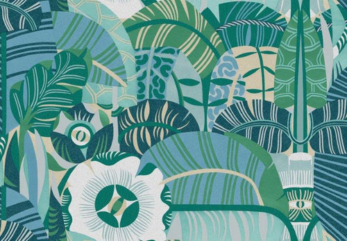 Borastapeter behang tropische jungle bladeren groen - 49 cm x 10.05 m - 660808