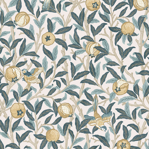 William Morris at Home Vliesbehang - Bird & Pomegranate Cloudy Blues - 1000x52 - vtwonen shop