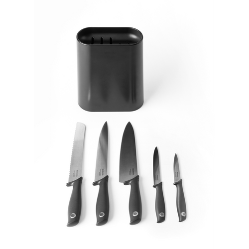 Brabantia Tasty+ Messenblok plus 5 messen - Dark Grey