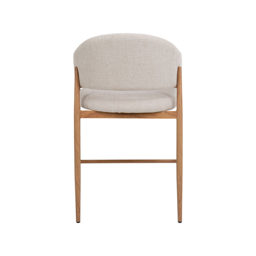 DÉJA Living Barstoel  Dénia - Beige/Naturel - Zithoogte 65cm - Set van 2