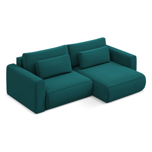 LaMiaSofa hoekbank rechts Perugia - velours - marien - 240x149x82