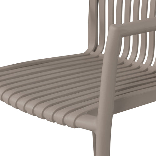 WOOOD eetkamerstoel met armleuning Tunar - Hout - Donkerbruin - Set van 2 - 77x60x61