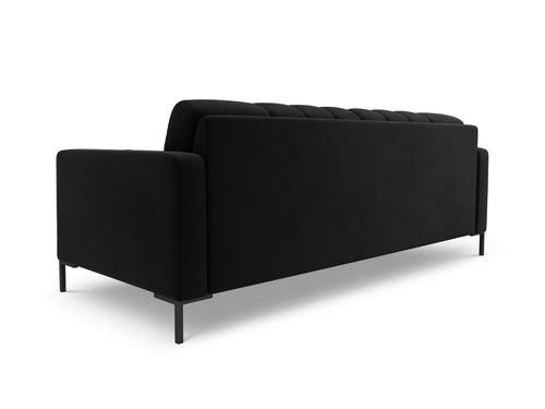 Cosmopolitan Design Bank Bali 3-zits, flueel, zwart - 96x177x75cm