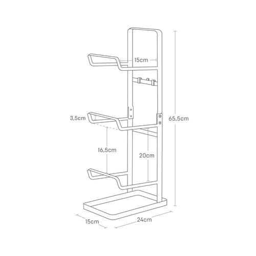 Yamazaki Opbergrek voor Fitnessapparatuur - Tower - Wit