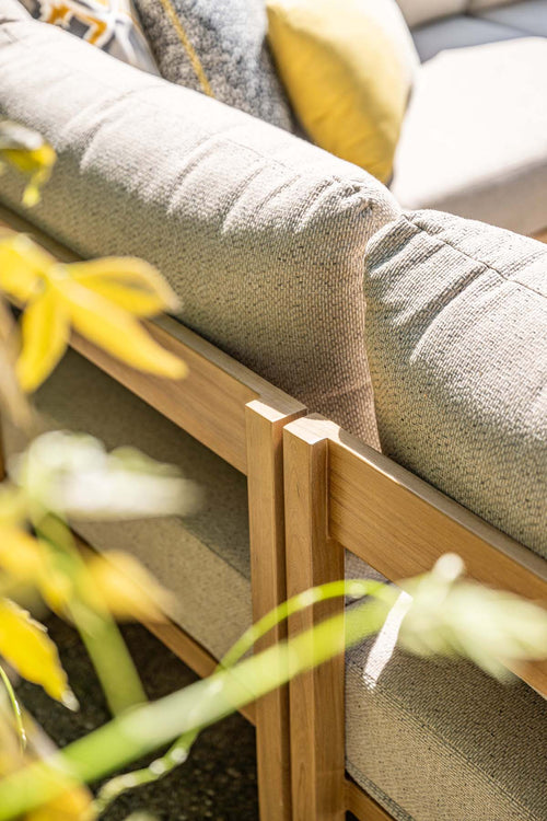 Carrara lounge-diningset - 5-dlg. - light teaklook - sand – Centostone - vtwonen shop