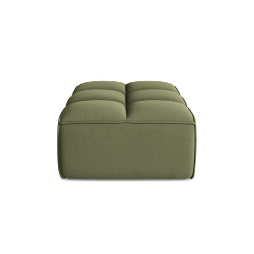 LaMiaSofa Poef Belluno - velours - olijf - 80x93x43