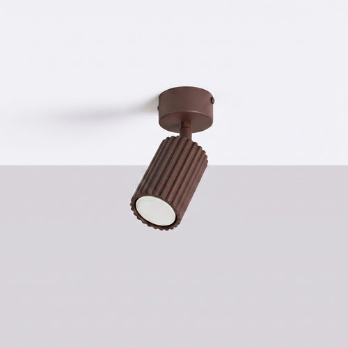 Sollux Lighting Plafondlamp KARBON 1 bruin - 7x7x18cm