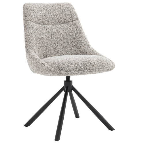 DÉJA Living Eetkamerstoel Malou - Beige/Zwart - Draaibaar - Set van 2 - vtwonen shop