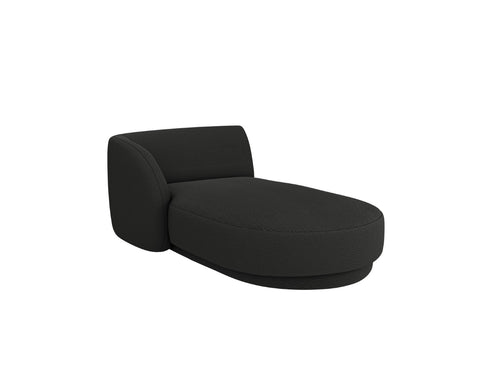 Micadoni linker meridiaan Miley 2-zits, boucle zwart - 156x90x70cm