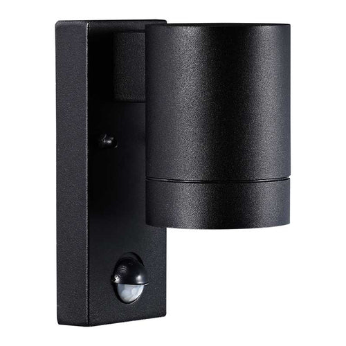 Nordlux Tin Wandlamp Buiten - Sensor - Ø7,6cm - GU10 - IP54 - Zwart - vtwonen shop