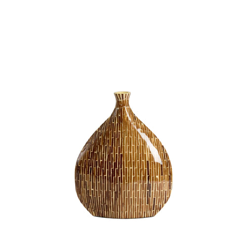 Light & Living vaas Lorca - bruin - 25x11x32cm