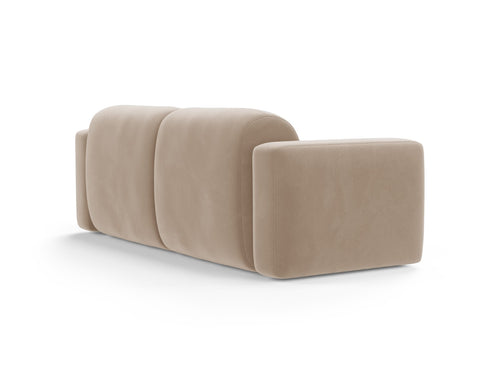 Cosmopolitan Design Modulaire bank Strino 3-zits, flueel beige - 98x220x78cm