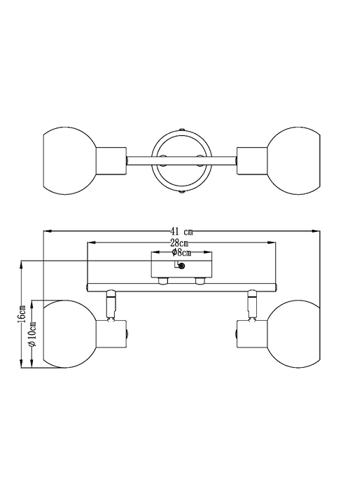 Lighto | Plafondspot zwart met smoke glas 2-lichts | Juna - vtwonen shop