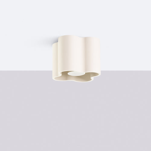 Sollux Lighting Plafondlamp OVIO 1 beige GU10 - 12x12x10cm